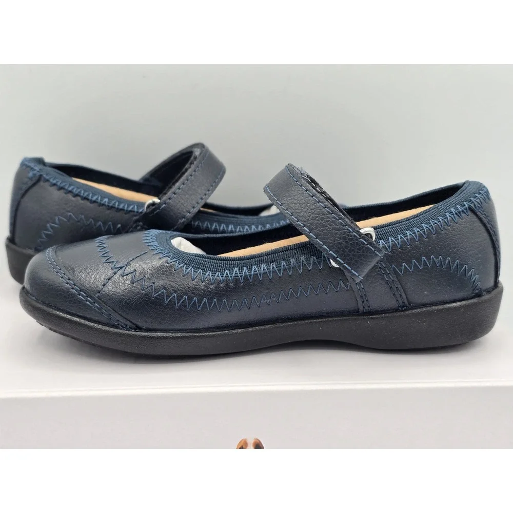 Hush Puppies Girls child Hp-reese Mary‎ Jane Flat, Navy, 9 M Little Kid US